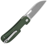 QSP Knife Variant PE Linerlock Green Micarta Folding 14C28N Pocket Knife 154D