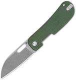 QSP Knife Variant PE Linerlock Green Micarta Folding 14C28N Pocket Knife 154D