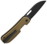 QSP Knife Variant PE Linerlock Bronze Titanium Folding 14C28N Pocket Knife 154G