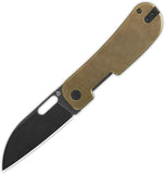QSP Knife Variant PE Linerlock Bronze Titanium Folding 14C28N Pocket Knife 154G