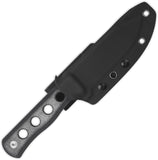 QSP Knife Canary Black Micarta Cr8Mo2VSi Fixed Blade Knife w/ Sheath 155B1