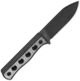 QSP Knife Canary Blackout Micarta Cr8Mo2VSi Fixed Blade Knife w/ Sheath 155B2