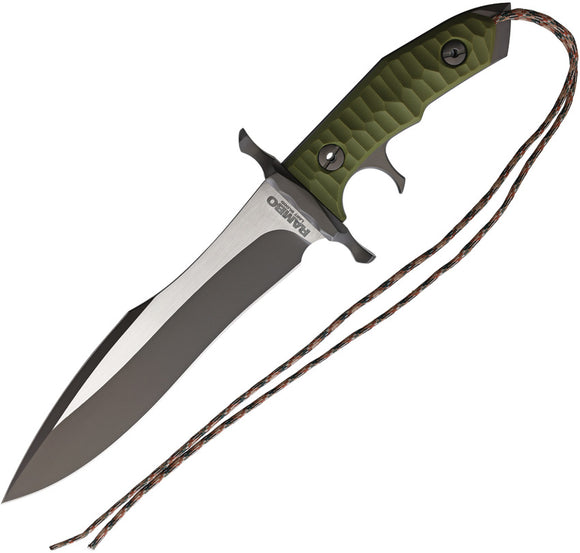 Rambo Last Blood Heartstopper Green Scultped Stainless Fixed Blade Knife w/ Sheath 9415