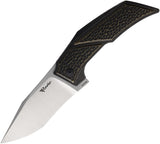 Reate Knives T3500 Framelock Black Titanium & Brass Folding M390 Knife 112