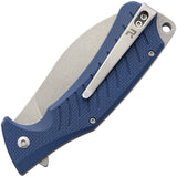 Revo Ness Linerlock Blue Folding Knife 008gry