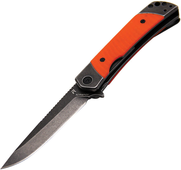 Revo Duo Framelock Orange G10 Folding 9Cr18MoV Drop Point Pocket Knife DUODORG