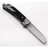Revo Duo Framelock Black G10 Folding 9Cr18MoV Sheepsfoot Pocket Knife DUOSBLK