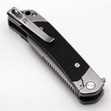 Revo Duo Framelock Black G10 Folding 9Cr18MoV Sheepsfoot Pocket Knife DUOSBLK