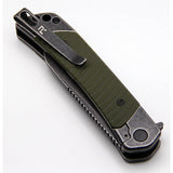 Revo Duo Framelock OD Green G10 Folding 9Cr18MoV Sheepsfoot Pocket Knife DUOSGRN
