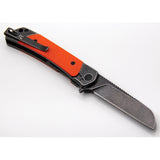 Revo Duo Framelock Orange G10 Folding 9Cr18MoV Sheepsfoot Pocket Knife DUOSORG