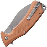 Revo Ness Pocket Knife Linerlock Copper Folding D2 Steel Blade NESSCOP