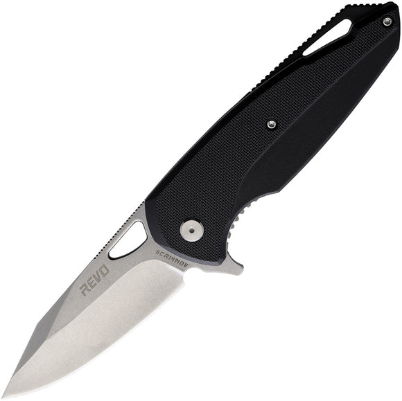Revo Vipera XL Linerlock A/O Black G10 Folding 8Cr14MoV Pocket Knife VIPXLBLK