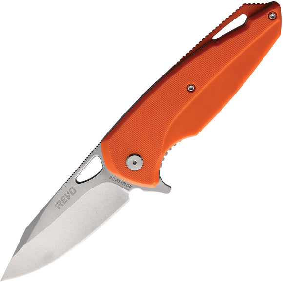 Revo Vipera XL Linerlock A/O Orange G10 Folding 8Cr14MoV Pocket Knife VIPXLORG