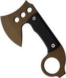 Red Horse Knife Works Karamahawk Bronze & Black G10 D2 Steel Blade w/ Sheath 028