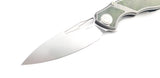 Rike 1902 Framelock Green Carbon Fiber & Titanium Folding M390 Knife 1902SGNCF