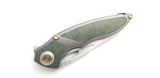 Rike 1902 Framelock Green Carbon Fiber & Titanium Folding M390 Knife 1902SGNCF