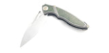 Rike 1902 Framelock Green Carbon Fiber & Titanium Folding M390 Knife 1902SGNCF