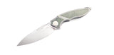Rike 1902 Framelock Green Carbon Fiber & Titanium Folding M390 Knife 1902SGNCF