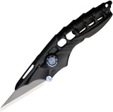 Rike Knife ALIEN1 Linerlock Black Titanium Folding M390 Pocket Knife ALIEN1B