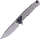 RUIKE M108 Titanium Framelock Black Gray Folding Knife w/ Beta Plus Lock EM875TZ