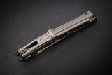 Rike Knight Gray 3.93" N690 Framelock Titanium Folding Pocket Knife nightg