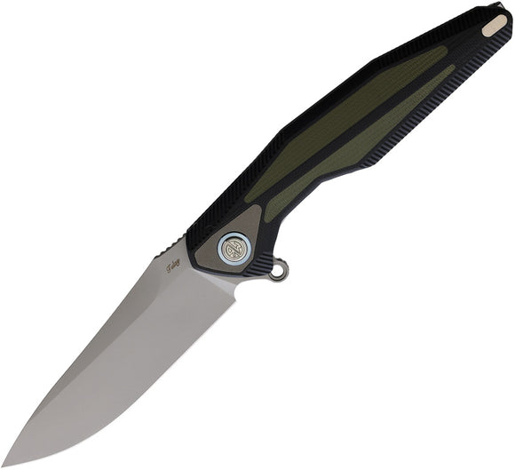 Rike Knife Tulay Green & Black Linerlock 154cm Folding Knife tulaybodg
