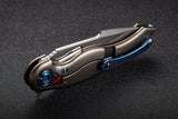 Rike Knife Unicorn Red Carbon Fiber & Titanium M390 Folding Knife unircf