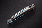 Rike Knife Unicorn Red Carbon Fiber & Titanium M390 Folding Knife unircf