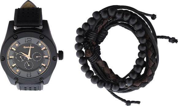 Remington Shock & Water Resistant Black Watch Gift Set wst6
