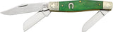 Rough Rider Stockman Folding Blade Stroke of Luck Series Green Bone Knife 1057