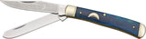 Rough Rider Trapper Once Blue Moon Series Bone Handle Folding Blade Knife 1194  -On Sale