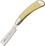 Rough Rider Stainless Folding Blade Yellow Smooth Handle Series Mini Razor 1362