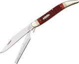 Rough Rider Fish Folding Scaler & Clip Blade Red Jigged Bone Handle Knife 1401   - On Sale