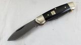 Rough Rider Canoe High Carbon Steel Black G10 Handle Folding Blade Knife 1571