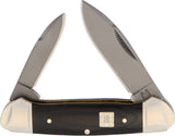 Rough Rider Canoe High Carbon Steel Black G10 Handle Folding Blade Knife 1571