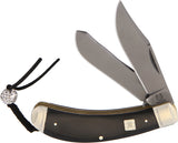 Rough Rider Bow Trapper High Carbon Steel Black Handle Folding Blade Knife 1572- On Sale