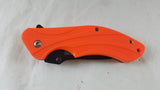Rough Rider Linerlock Orange ABS Handle Black Stainless Folding Blade Knife 1590