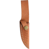 Rough Rider Short Skinner Fixed Blade Leather Wrapped Handle Knife + Sheath 1636