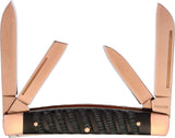 Rough Rider Copper Ridge Buffalo Horn Congress Rose Titanium Folding Knife 1703