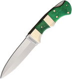 Rough Ryder Dagger Lockback Green Folding Knife + Black Nylon Belt Sheath 2000