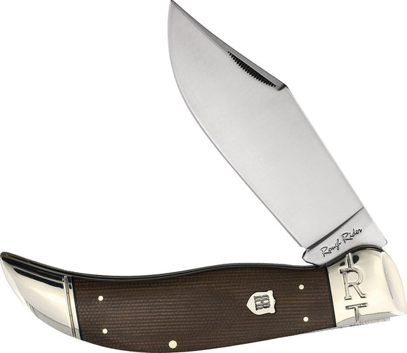 Rough Ryder Deer Slayer Brown Burlap Micarta Folding Stainless Pocket Knife 2329