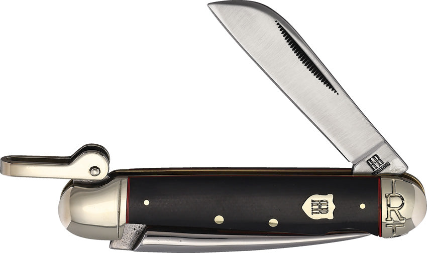 Rough Ryder Black Micarta Marlin Spike Black Micarta Slip Joint Sheepf –  Atlantic Knife Company