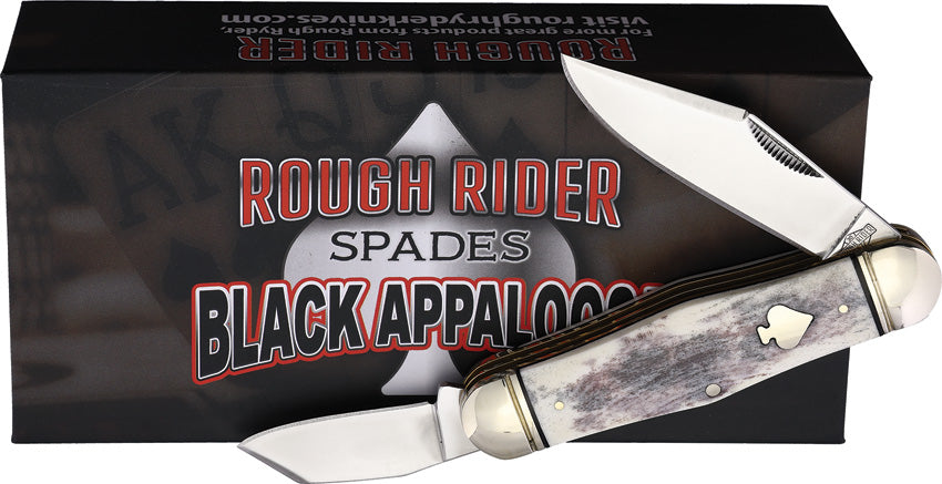 Rough Ryder Swell Center Jack Appaloosa Bone Folding Stainless