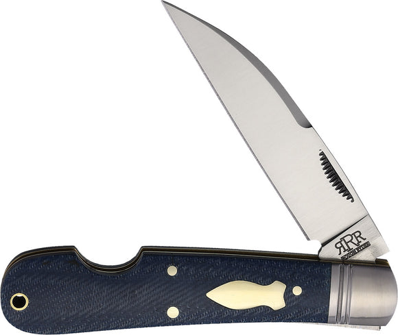 Rough Ryder Reserve Easy Open Sway Back Micarta Folding Stainless Knife 009BM