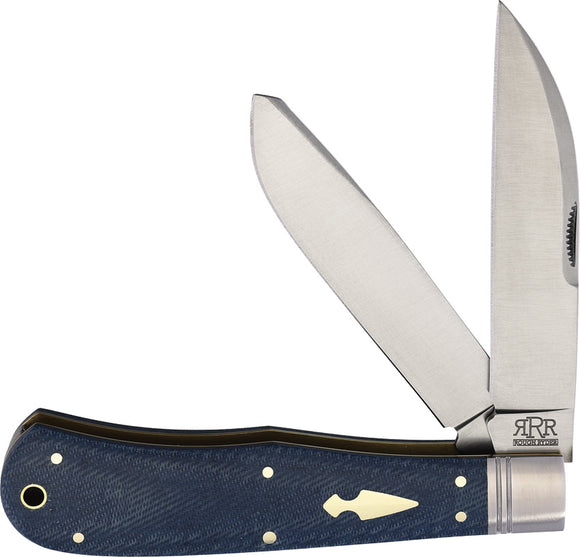 Rough Ryder Reserve Heavy Trapper Denim Micarta D2 Folding Pocket Knife 011