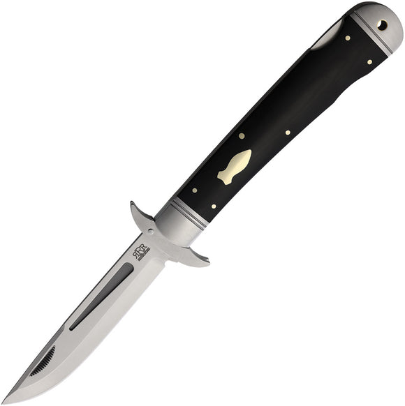 Rough Ryder Reserve Swish Lockback Black Micarta Folding D2 Pocket Knife 019