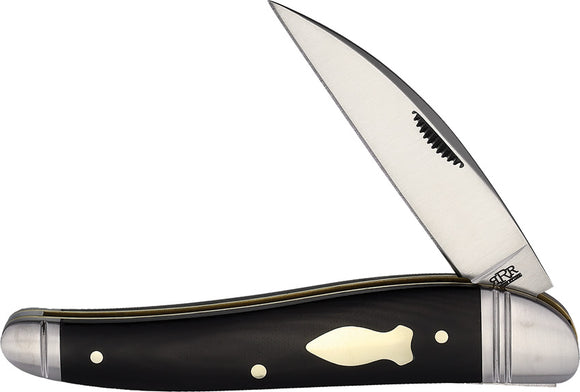 Rough Ryder Reserve Quillckiffe Black Micarta Folding Stainless Pocket Knife 021