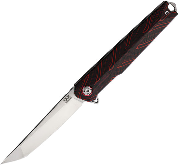 Rough Ryder Reserve Linerlock Black & Red G10 Folding D2 Tanto Pocket Knife 029