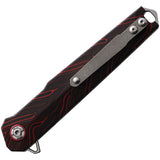 Rough Ryder Reserve Linerlock Black & Red G10 Folding D2 Tanto Pocket Knife 029