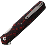 Rough Ryder Reserve Linerlock A/O Black & Red G10 Folding D2 Pocket Knife 032